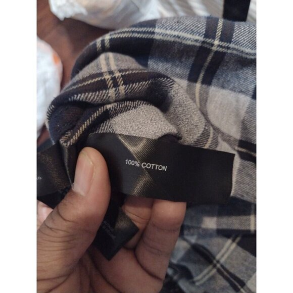 Denim Flower Shirt Mens Small S Multi Plaid Flannel Ricky Singh Button Up NEW - Picture 10 of 12